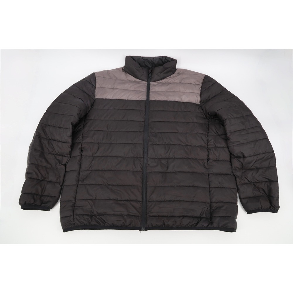 True‎ Religon Jacket Mens XXL Black Light Puffer Quilted Full Zip Size 2XL
